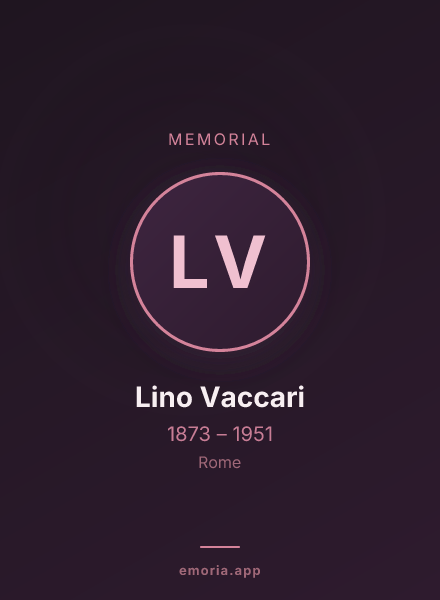 Memorial portrait of Lino Vaccari