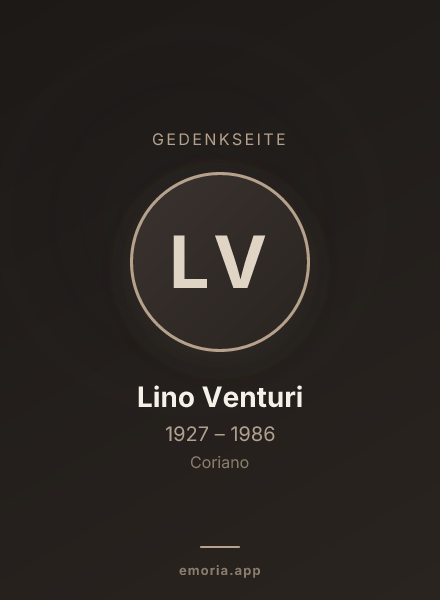 Gedenkportrait von Lino Venturi