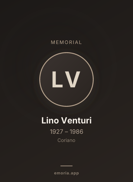 Memorial portrait of Lino Venturi