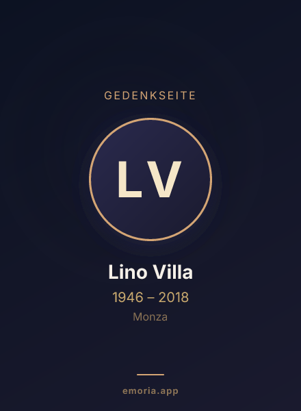 Gedenkportrait von Lino Villa