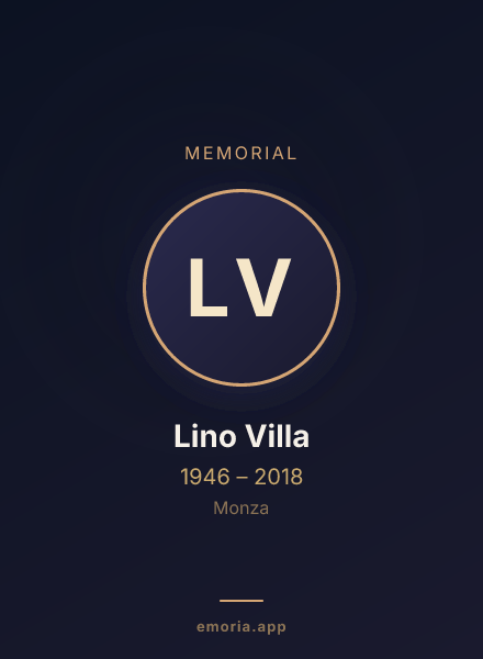 Memorial portrait of Lino Villa