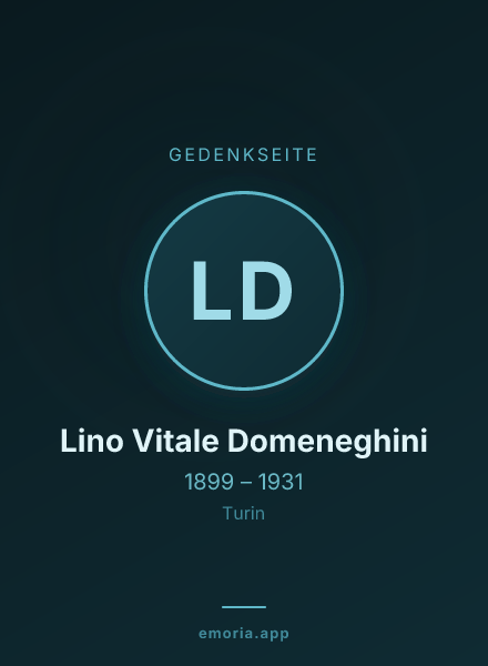 Gedenkportrait von Lino Vitale Domeneghini