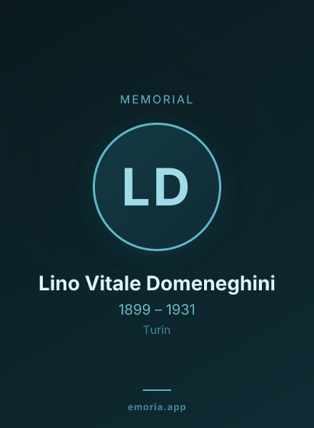 Memorial portrait of Lino Vitale Domeneghini