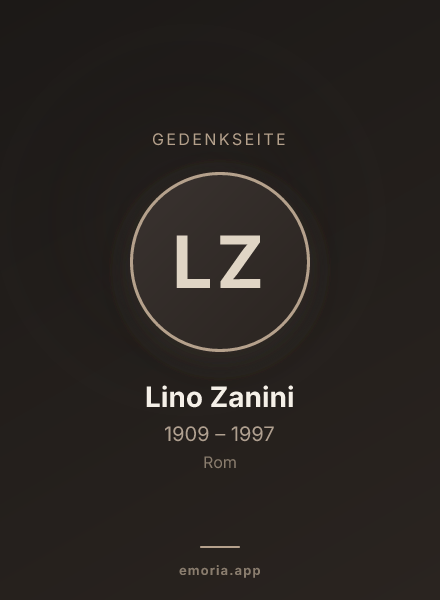 Gedenkportrait von Lino Zanini