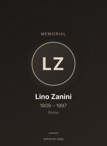 Memorial portrait of Lino Zanini