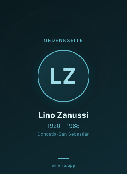 Gedenkportrait von Lino Zanussi