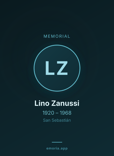 Memorial portrait of Lino Zanussi