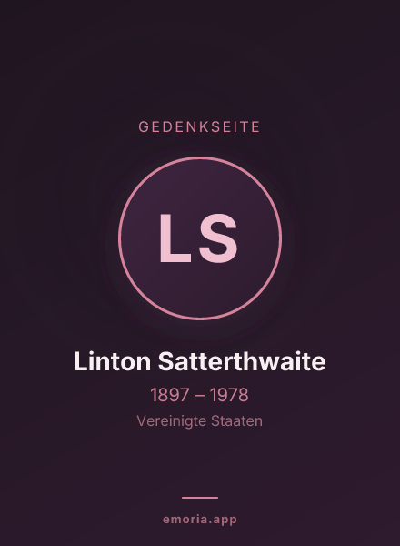 Gedenkportrait von Linton Satterthwaite