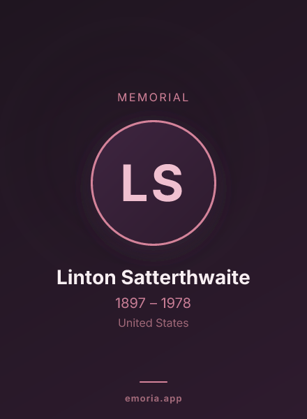 Memorial portrait of Linton Satterthwaite