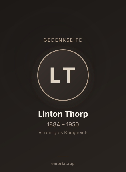 Gedenkportrait von Linton Thorp