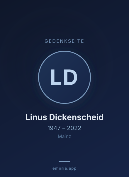 Gedenkportrait von Linus Dickenscheid