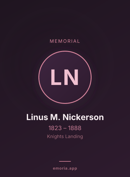 Memorial portrait of Linus M. Nickerson