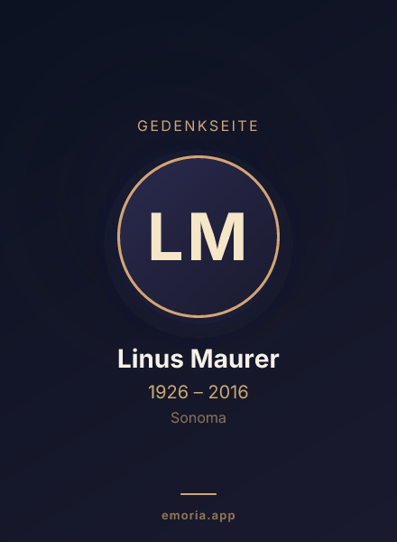 Gedenkportrait von Linus Maurer