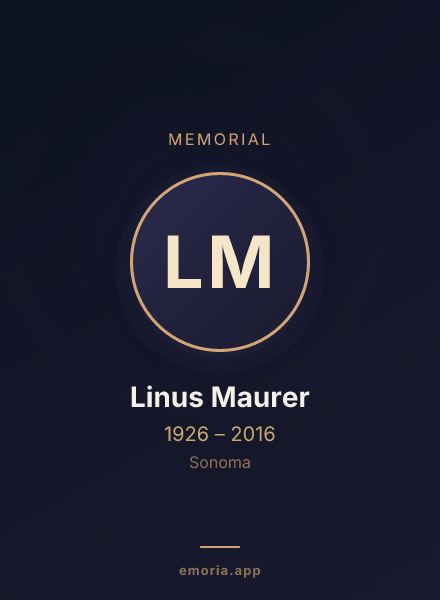 Memorial portrait of Linus Maurer