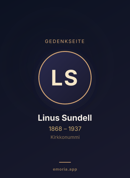 Gedenkportrait von Linus Sundell