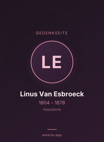 Gedenkportrait von Linus Van Esbroeck