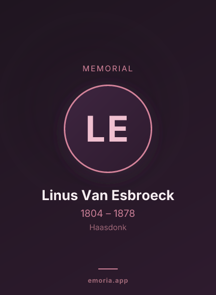 Memorial portrait of Linus Van Esbroeck