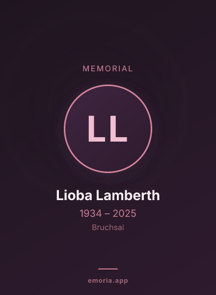 Memorial portrait of Lioba Lamberth
