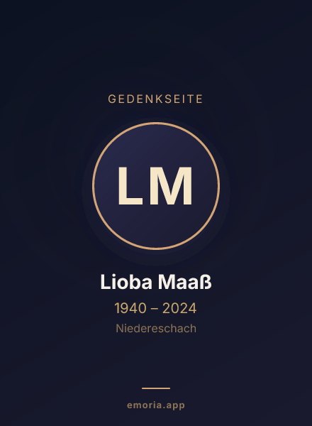 Gedenkportrait von Lioba Maaß