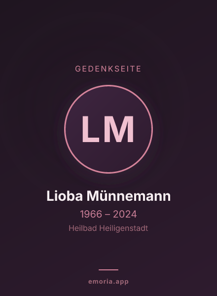 Gedenkportrait von Lioba Münnemann
