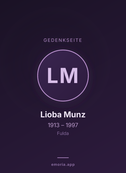 Gedenkportrait von Lioba Munz