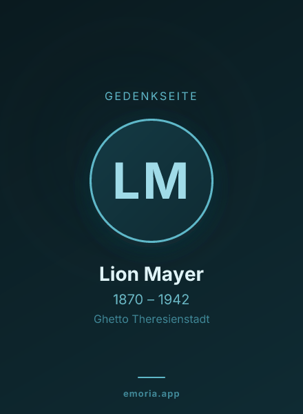 Gedenkportrait von Lion Mayer