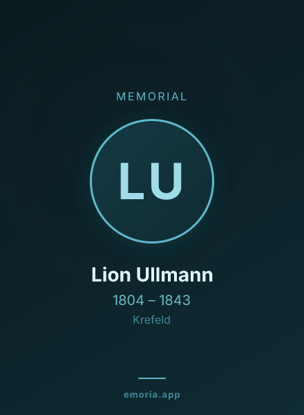 Memorial portrait of Lion Ullmann