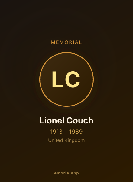 Memorial portrait of Lionel Couch