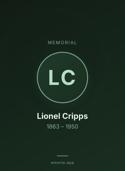 Memorial portrait of Lionel Cripps