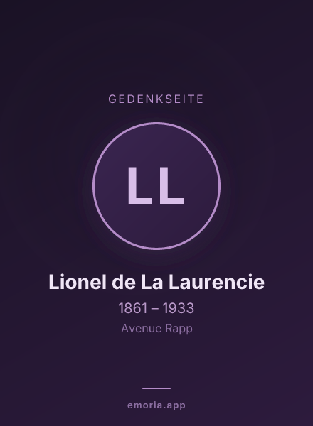 Gedenkportrait von Lionel de La Laurencie