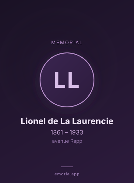 Memorial portrait of Lionel de La Laurencie
