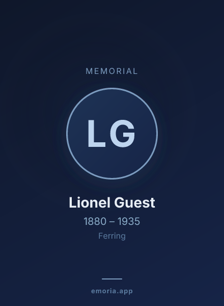 Memorial portrait of Lionel Guest