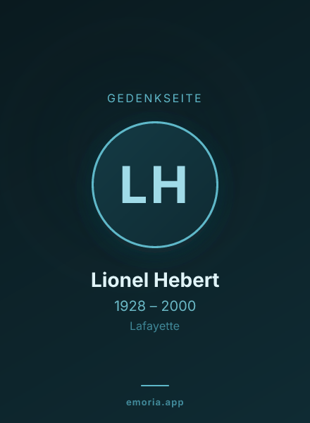 Gedenkportrait von Lionel Hebert
