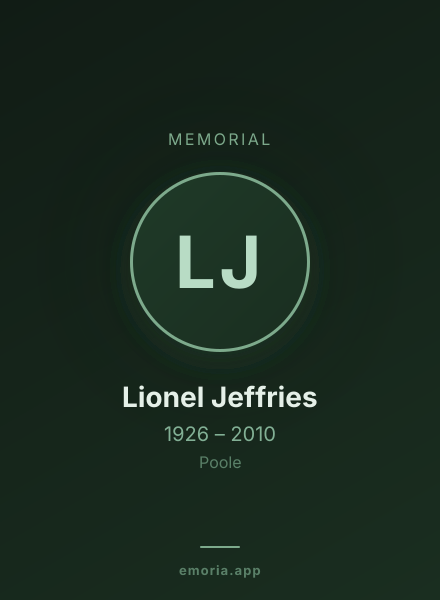 Memorial portrait of Lionel Jeffries