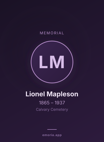 Memorial portrait of Lionel Mapleson