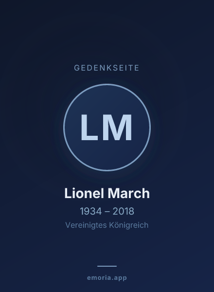 Gedenkportrait von Lionel March