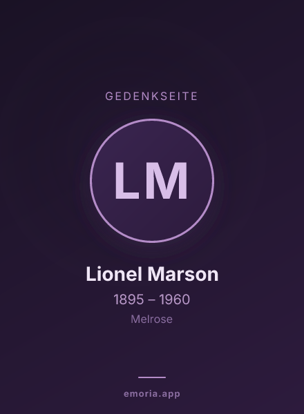 Gedenkportrait von Lionel Marson