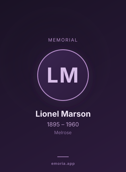 Memorial portrait of Lionel Marson