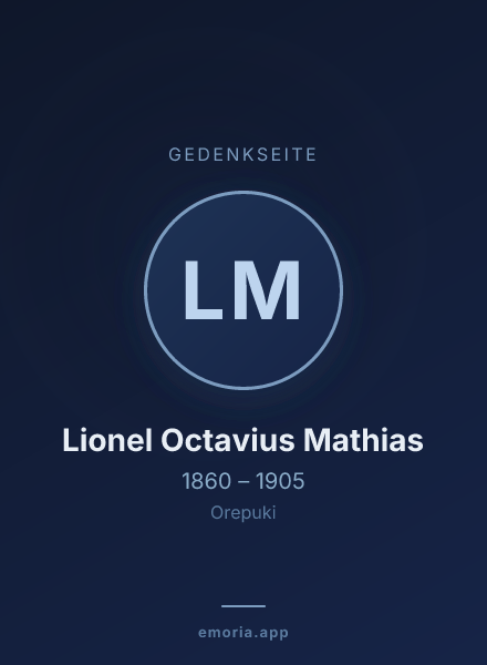 Gedenkportrait von Lionel Octavius Mathias