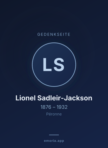 Gedenkportrait von Lionel Sadleir-Jackson