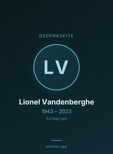 Gedenkportrait von Lionel Vandenberghe