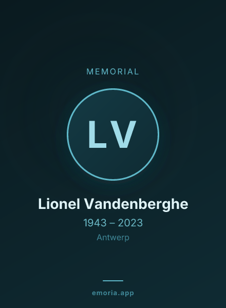 Memorial portrait of Lionel Vandenberghe