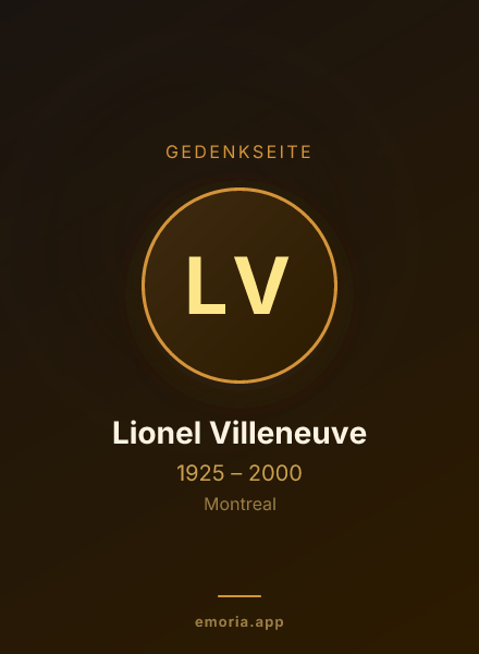 Gedenkportrait von Lionel Villeneuve