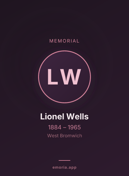 Memorial portrait of Lionel Wells