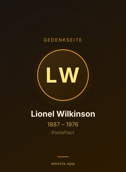 Gedenkportrait von Lionel Wilkinson