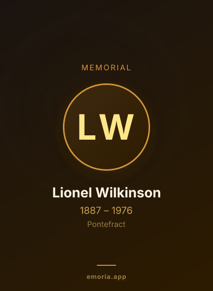 Memorial portrait of Lionel Wilkinson