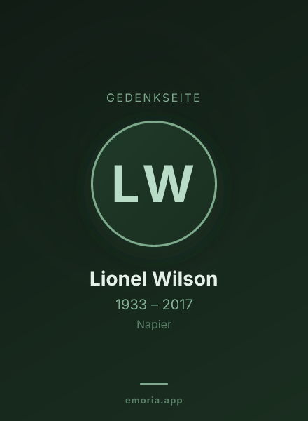 Gedenkportrait von Lionel Wilson