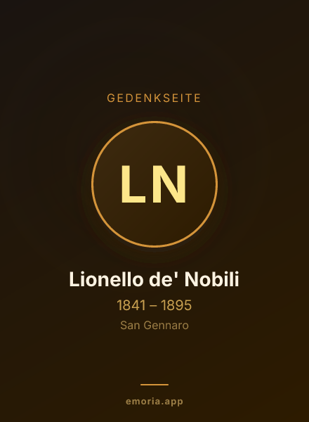 Gedenkportrait von Lionello de' Nobili