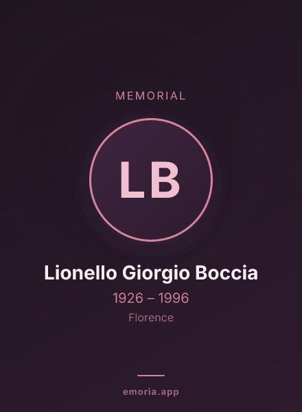 Memorial portrait of Lionello Giorgio Boccia