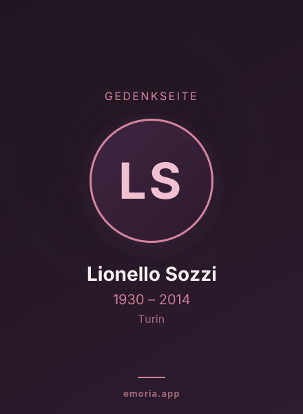 Gedenkportrait von Lionello Sozzi